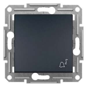 Schneider Asfora single-pole doorbell button with spring connection, anthracite - Schneider Light Switch