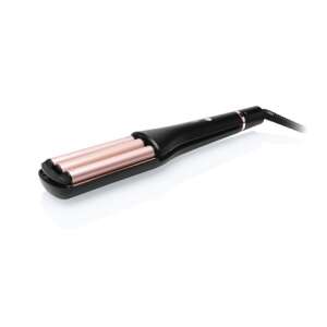 ETA Fenité Black Edition Triple Barrel Curling Iron, black and rose gold, for creating beach waves and curls - Eta