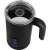 ECG NM 119 Czarny spieniacz do mleka z przezroczystą pokrywką, widok pod kątem