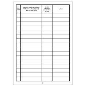 Patria Nyomda - Vendégkönyv - 48 Oldal - 140x200 mm 141910790 - WaliSec