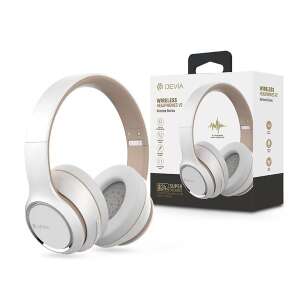 Devia Kintone Series Wireless Headset V2, weiße Bluetooth-Kopfhörer mit Verpackung - Devia Kopfhörer