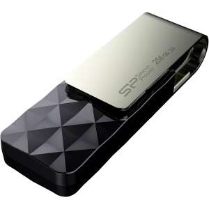 Silicon Power Blaze B30 256GB USB 3.0 pendrive, fekete-ezüst - Pendrive