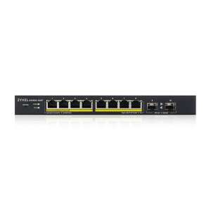 Zyxel GS1900-10HP-EU0102F Switch 10x1000Mbps(8xPOE) + 2xGigabit SFP, Fémházas Menedzselhető (8GbE port), GS1900-10HP-EU0102F 79787484 - Switch
