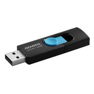 ADATA UV220 32GB USB-Stick, schwarz und blau, schräge Ansicht - Pendrive