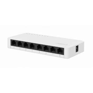 Gembird 8-portový Gigabit LAN Switch, biely, bočný pohľad - Gembird
