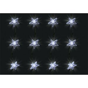 Close-up of Home KAF LED star curtain lights, cool white, holiday lighting - Nonbrand String Light