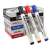 Deli Whiteboard-Marker, 3er-Set, schwarz, rot, blau