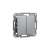 Schneider Asfora triple light switch, steel, front view