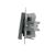 Schneider Asfora steel light switch, side view