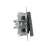 Schneider Asfora triple light switch, steel, side view