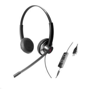 Addasound EPIC 502 UC headset, black, with noise-canceling microphone, USB and 3.5mm jack connection, for computer, mobile phone and tablet - Peripheral