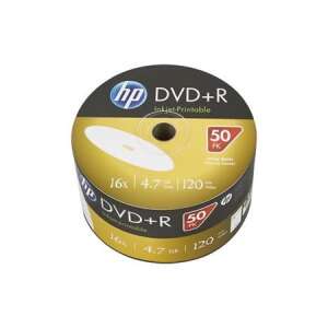 HP DVD-R 4.7GB 16x DVD lemez nyomtatható zsugor 50db/zsugor (DVDH-16Z50N) 75019604 