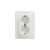 Schneider SDD311221 white 2-gang socket outlet with screw terminals