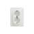 Schneider SDD311221 white 2-gang socket outlet with screw terminals