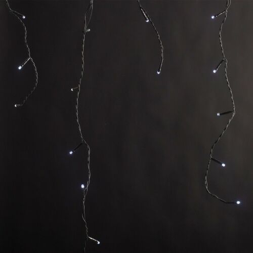 Entac 180 LED Cool White Icicle String Lights for Christmas Decoration