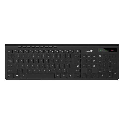 Genius SlimStar 7230 vezeték nélküli billentyűzet, fekete, teljes méretű, magyar kiosztás