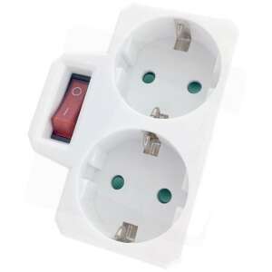 Entac EPAG-2EE-SW HÁLÓZATI ADAPTER 2 ALJZAT (2 FÖLDELT) KAPCSOLÓVAL