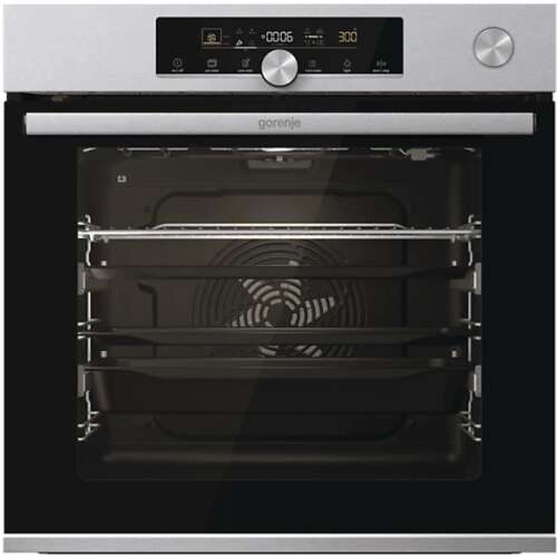 Gorenje BPSA6747A08X Einbaubackofen, Pyroclean Reinigung, 77L, Energieklasse C, Inox