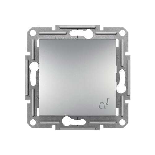 Schneider Asfora single-pole doorbell button with spring connection, aluminum, EPH0800161