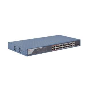 Switch gestionat PoE Gigabit Hikvision DS-3E1326P-EI cu 24 porturi - Hikvision Switch-uri