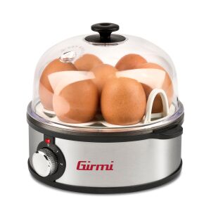 Girmi CU25 aparat de fiert ouă cu 7 ouă în interior, vedere în unghi - Aparate de fiert ouă