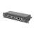 Digitus DN-91612S 12 port 1U 10" CAT 6e shielded patch panel, front view