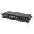 Digitus DN-91612S 12 port 1U 10" CAT 6e shielded patch panel, front view