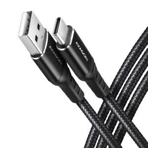Axagon BUCM-AM15AB USB-C to USB-A data and charging cable, 1.5m, black - Computers and Accessory