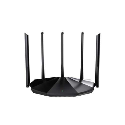 Tenda TX2 Pro Dual-Band Gigabit Wi-Fi 6 Router, čierny, predný pohľad
