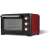 Girmi FE20 Mini-Backofen, rot und schwarz, Seitenansicht