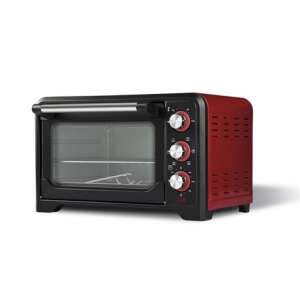 Girmi FE20 Mini-Backofen, rot und schwarz, Vorderansicht - Küche & Essen