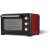 Girmi FE20 Mini-Backofen, rot und schwarz, Seitenansicht