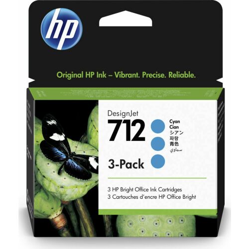 HP DesignJet 712 Cian Tintapatron - 3-as Csomag 174462057 - Irodaszer