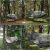 Springos gray camping hammock with mosquito net in forest setting, multiple views