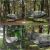 Springos gray camping hammock with mosquito net in forest setting, multiple views
