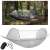 Springos camping hammock with mosquito net, grey, 260x140 cm