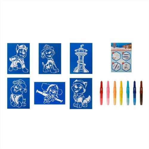 Canenco Psi Patrol zestaw do kolorowania z szablonami i markerami w sprayu