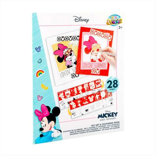 Minnie Mouse Felt Art and Coloring Book, Disney, 28 pages, includes felt tips, coloring book for kids