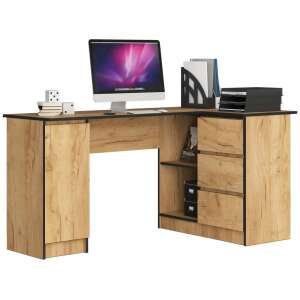 Sarok íróasztal - Akord Furniture - 155 cm - kézműves tölgy 75045124 Íróasztalok