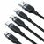 Kabel 4 w 1 Joyroom S-1T4018A18, USB na USB-A, 2x USB-C, Lightning, MicroUSB, 1,2m, czarny 75046607