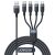 Kabel 4 w 1 Joyroom S-1T4018A18, USB na USB-A, 2x USB-C, Lightning, MicroUSB, 1,2m, czarny 75046607