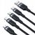 Kabel 4 w 1 Joyroom S-1T4018A18, USB na USB-A, 2x USB-C, Lightning, MicroUSB, 1,2m, czarny 75046607