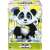 Huggy Luv Mami i BaoBao interaktywny pluszowy zestaw mama i dziecko panda, opakowanie przedstawia pandzie i ich cechy