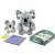 Mokki and Lulu interactive plush koala toy set, featuring a mama koala and a baby koala, with a blanket and pillow, and a bed