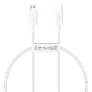Baseus Superior USB-C към Lightning кабел, бял - Lightning кабел