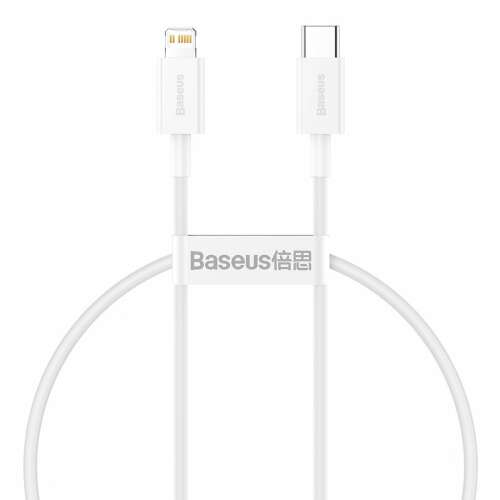 Kabel Baseus Superior Series USB-C do Lightning, 20 W, PD, 0,25 m (biały)