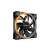 Be Quiet! Light Wings 140mm PWM fan, front view with orange lighting