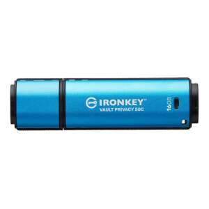 Kingston IronKey Vault Privacy 50C 16GB USB 3.2 Kék - Kingston