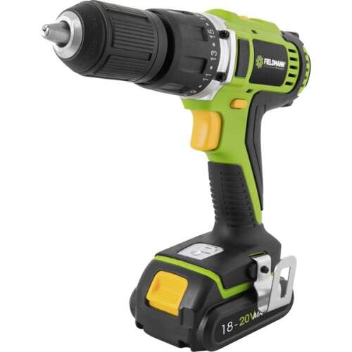 Fieldmann FDUV50150A akumulátorový vŕtací skrutkovač, zelený a čierny, batéria 18-20V MAX Li-ion