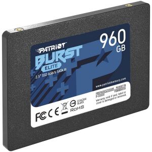 Abgewinkelte Ansicht der Patriot Burst Elite 960GB SSD, 2,5 Zoll SATA III SSD - SSD-Laufwerke